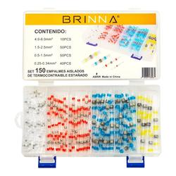Kit 150 Empalmes Termocontraibles con Esta�o A Prueba De Agua Brinna SEB-150